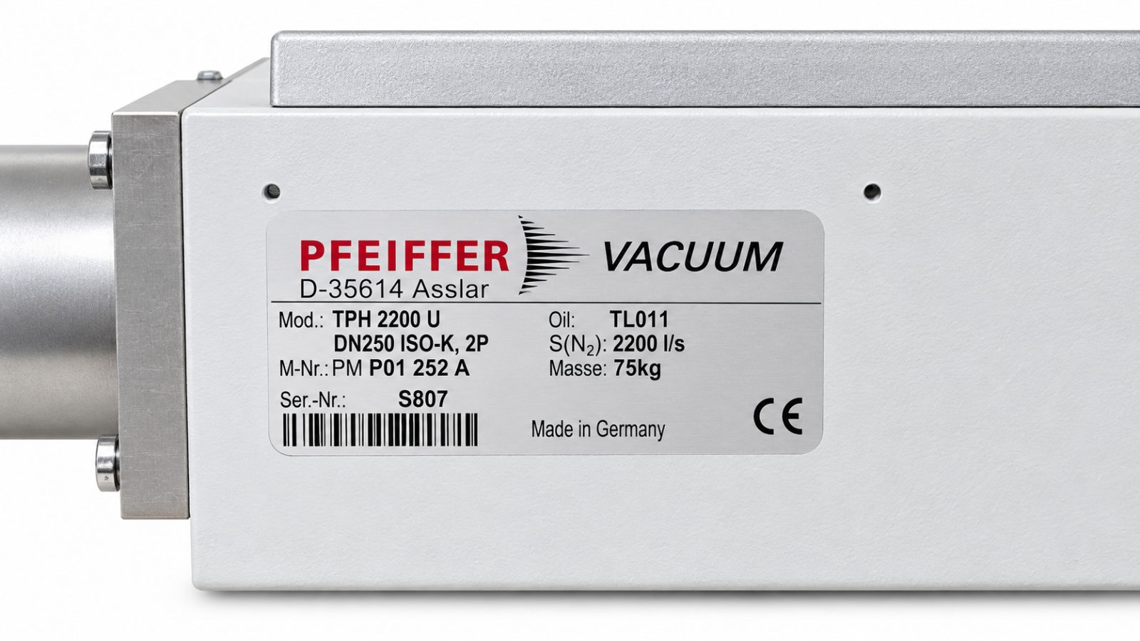 Pfeiffer Vacuum TPH 2200 U Turbomolecular Pump – view 4